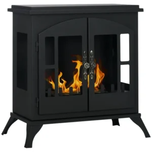 Chimenea de Etanol HOMCOM Acero Negro 55x31x55 cm 820-361V00BK