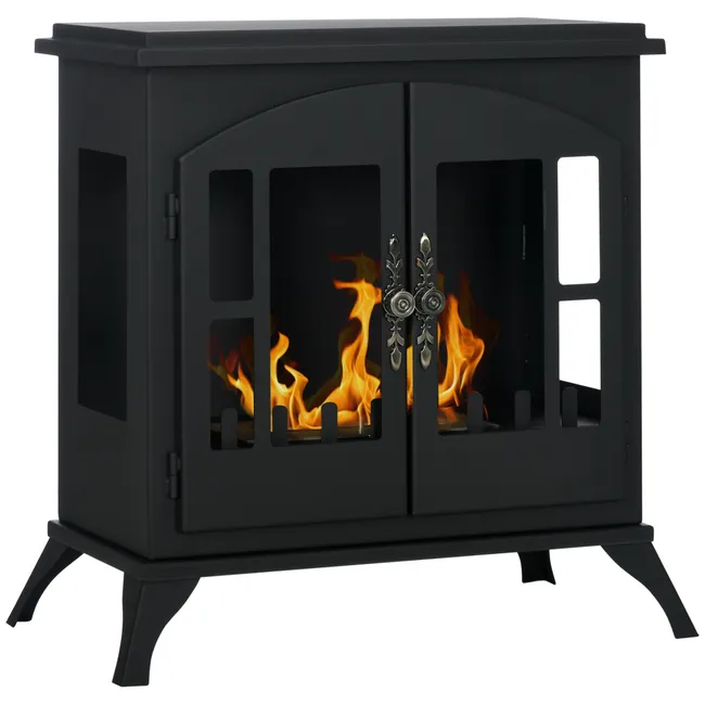Chimenea de Etanol HOMCOM Acero Negro 55x31x55 cm 820-361V00BK